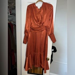 Jonathan Simkhai orange midi dress